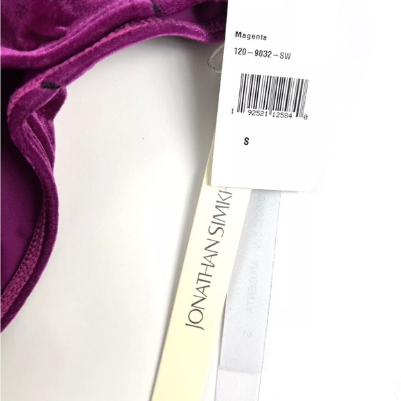 Jonathan Simkhai Women’s Magenta Front Knot One Piece Swimsuit Size Small - Picture 3 of 3